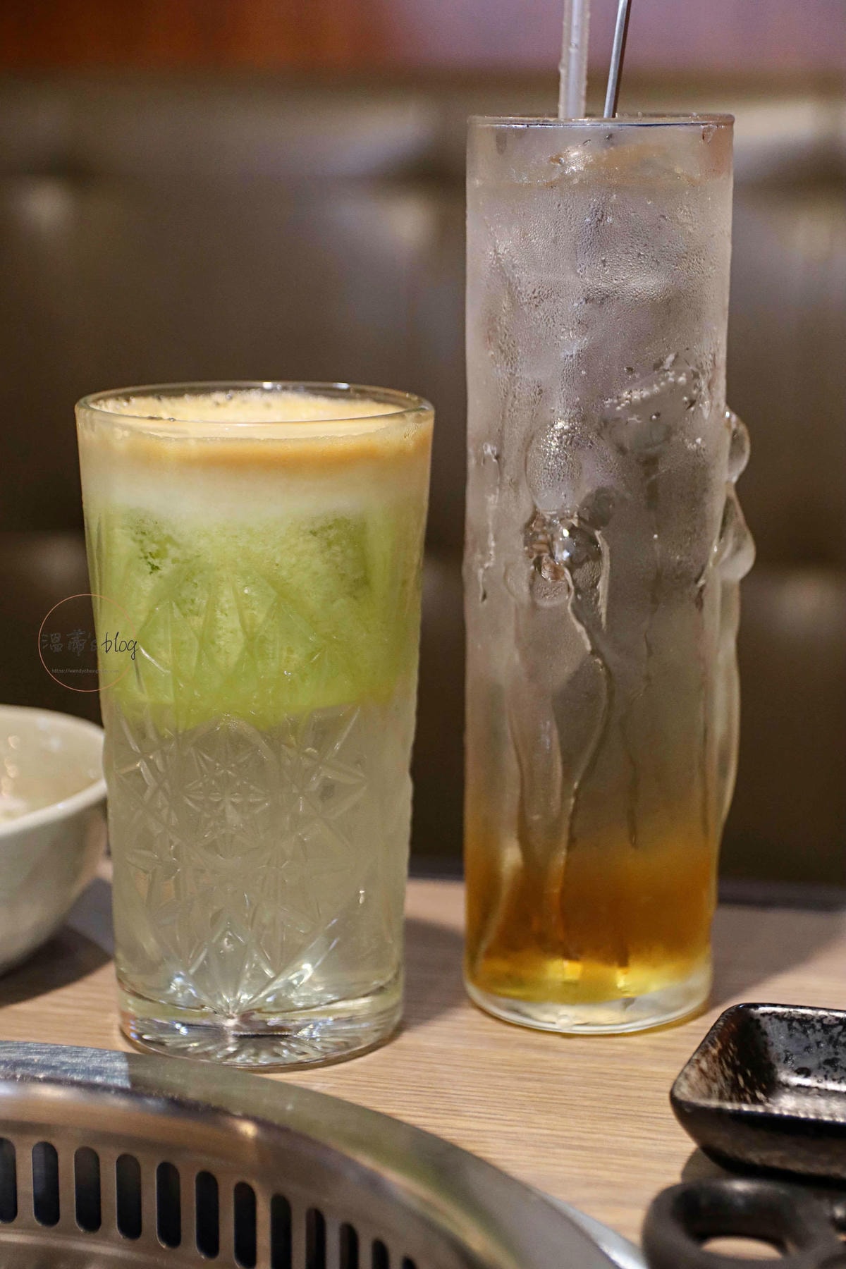 飲品-青梅活力醋氣泡飲+40元、鮮榨奇異果蘋果+100元