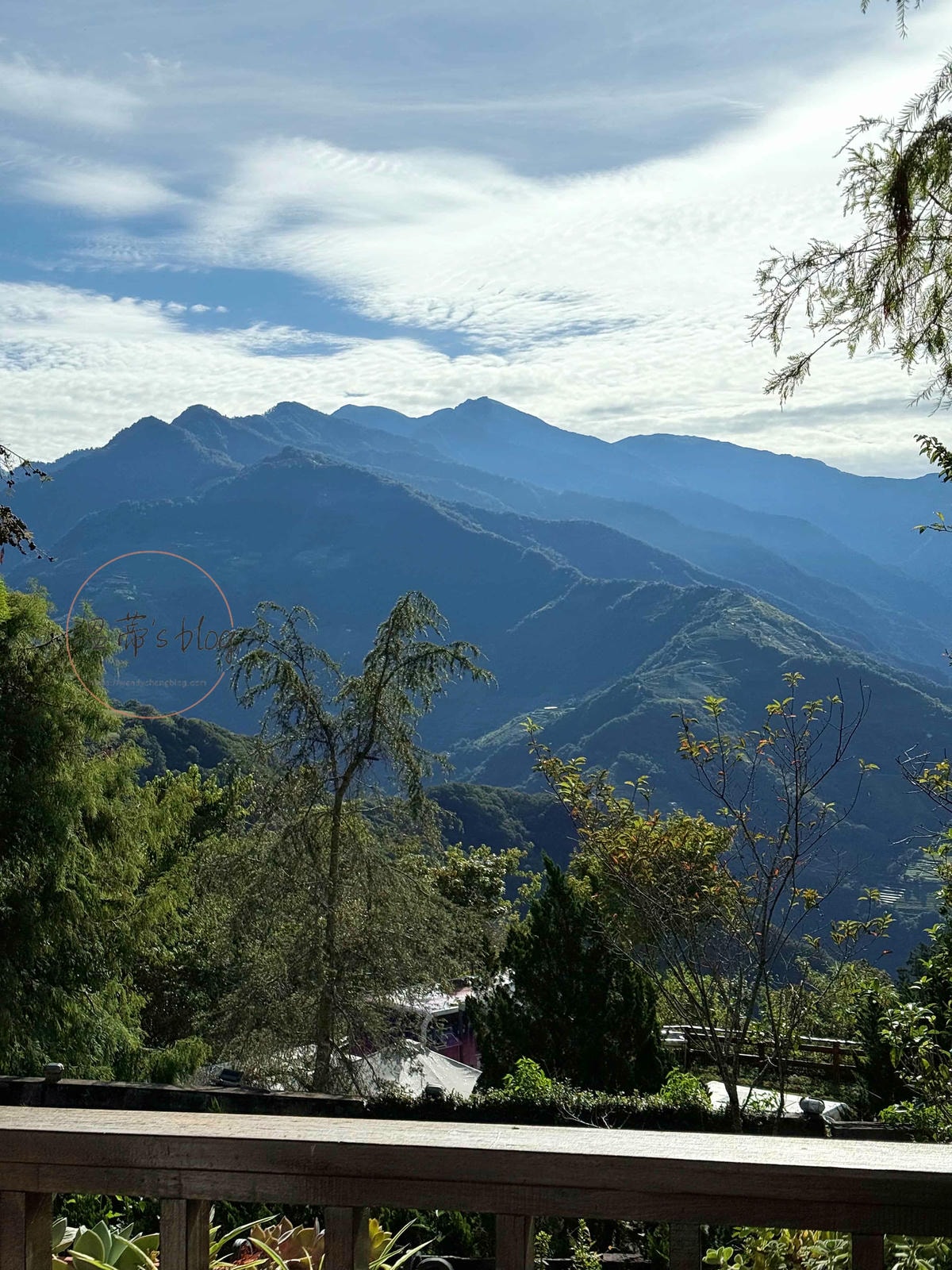 清境見晴花園渡假山莊 雙人房陽台風景