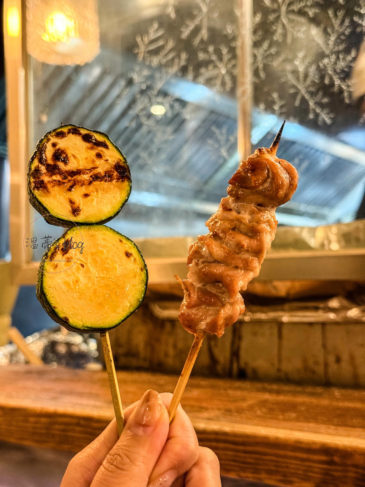 櫛瓜80元、鹽烤雞腿90元