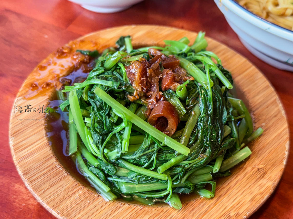 桃園平鎮美食「辛梅阿嫲的味道」人氣古早味小吃-附菜單 - 第12張圖 燙青菜50元