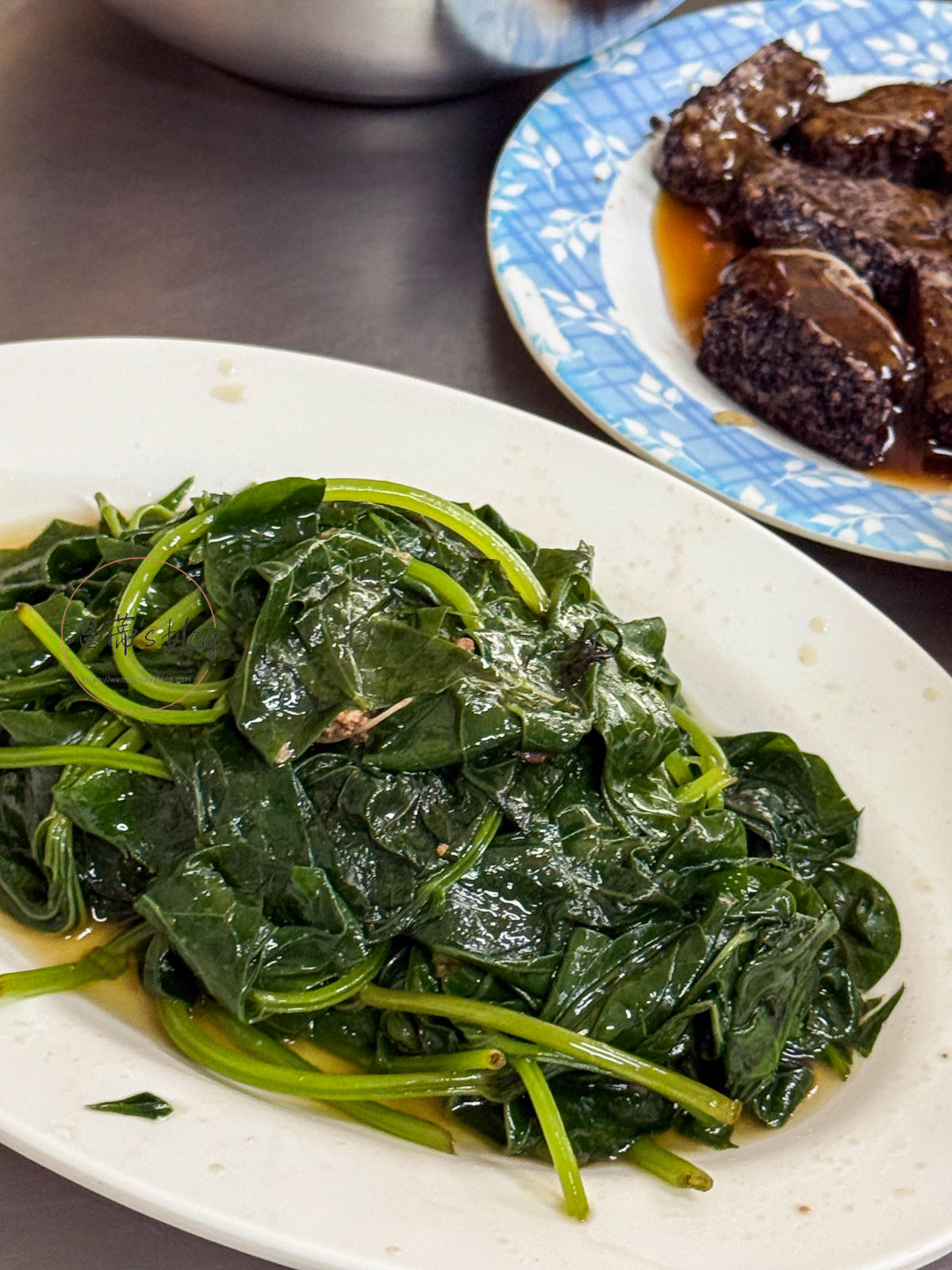 台南新營美食「鹽水意麵」便宜又大碗-附菜單 - 第10張圖 燙青菜50元