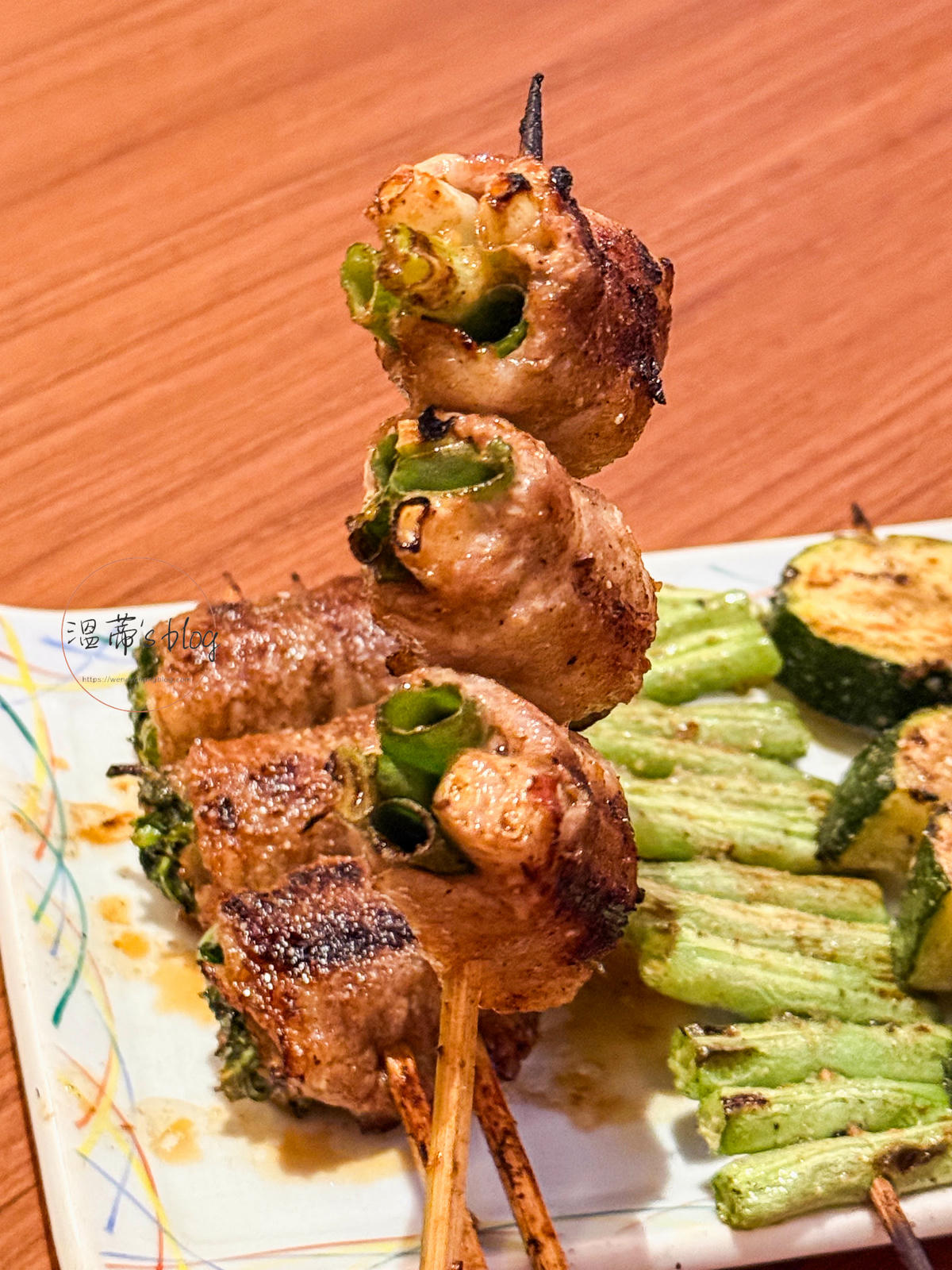 桃園美食「和也串燒專門桃園中正店」免費雞湯喝到飽!聚餐宵夜首選-附菜單 - 第13張圖 蔥豬肉
