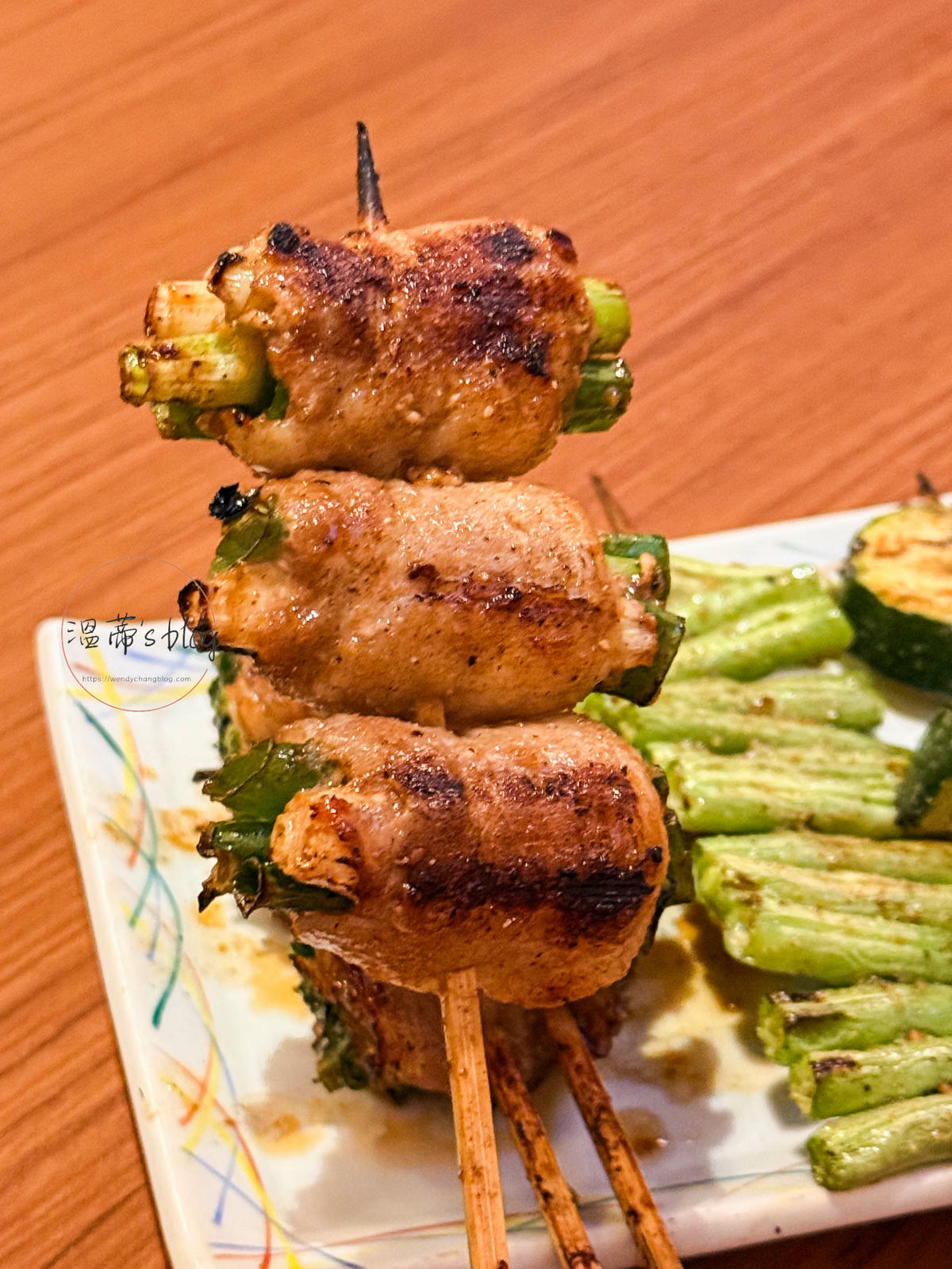 桃園美食「和也串燒專門桃園中正店」免費雞湯喝到飽!聚餐宵夜首選-附菜單 - 第14張圖 蔥豬肉