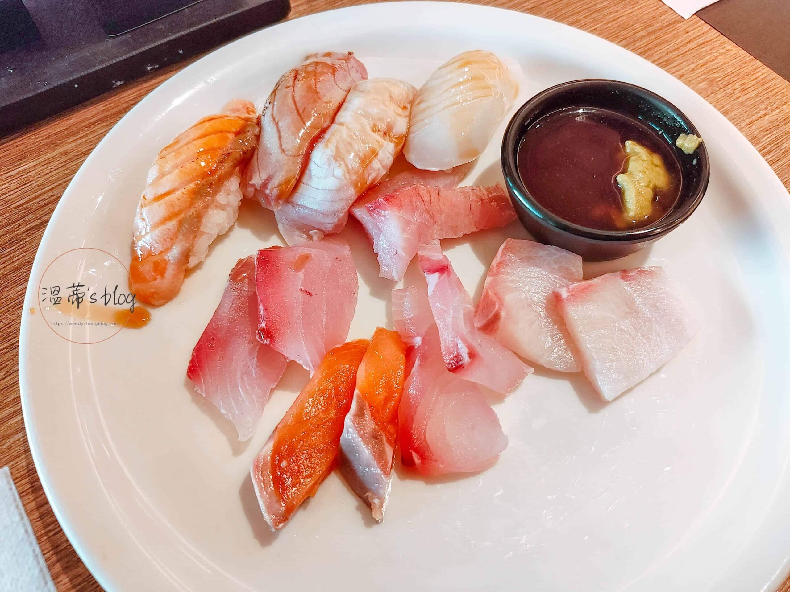 台北晶華酒店栢麗廳Brasserie生魚片、握壽司